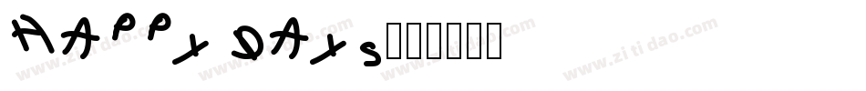 Happy Days字体转换